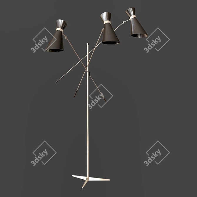 Modern Stanley Standing Lamp 3D model image 1