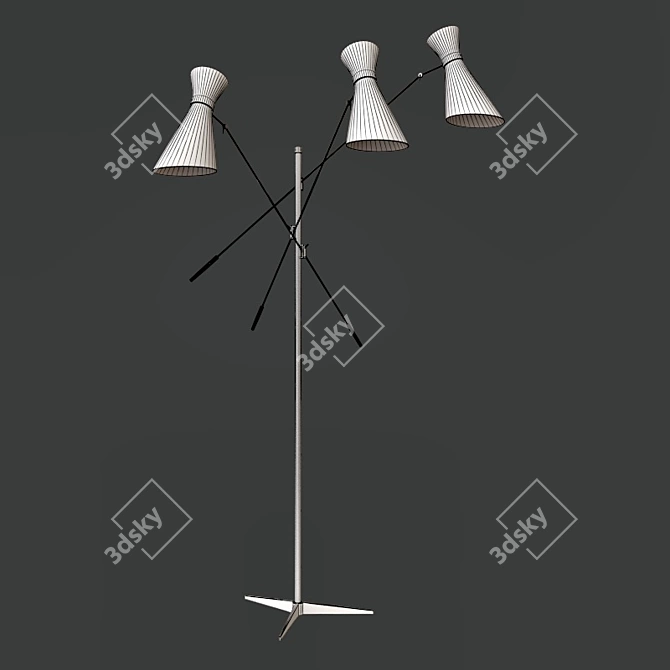 Modern Stanley Standing Lamp 3D model image 3