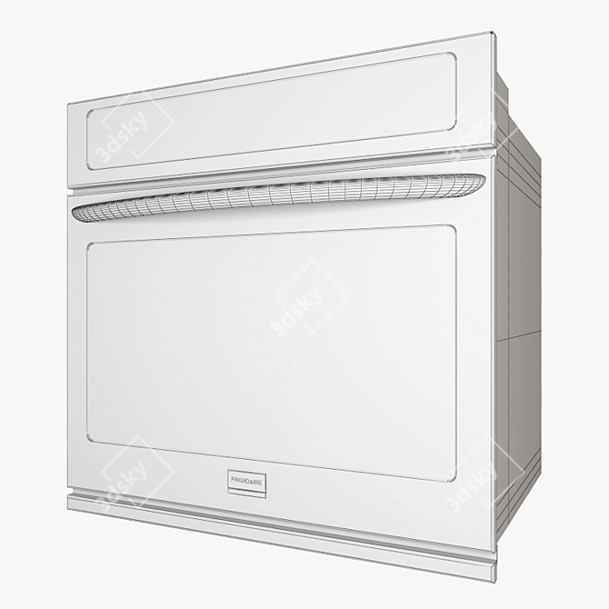 Sleek Stainless Steel Frigidaire 3D model image 2