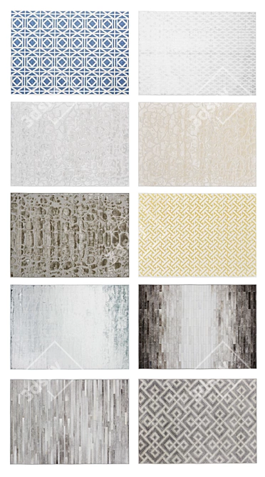 Mercer41 Rugs Collection: Mirage, Rascoe, Ratley & More 3D model image 2
