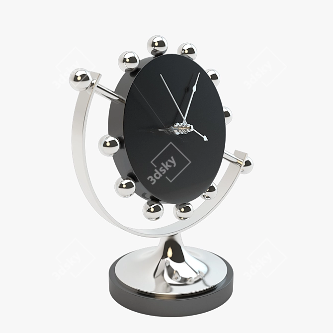 Axis Clock: Sleek and Elegant Timepiece 3D model image 1