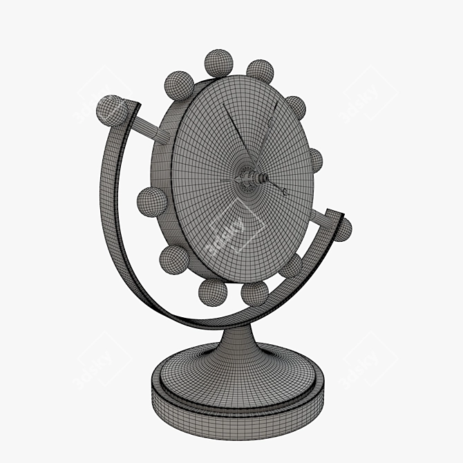 Axis Clock: Sleek and Elegant Timepiece 3D model image 2