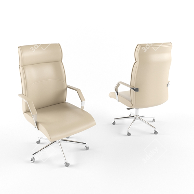 Elegant Ergonomic Executive Chair 3D model image 1