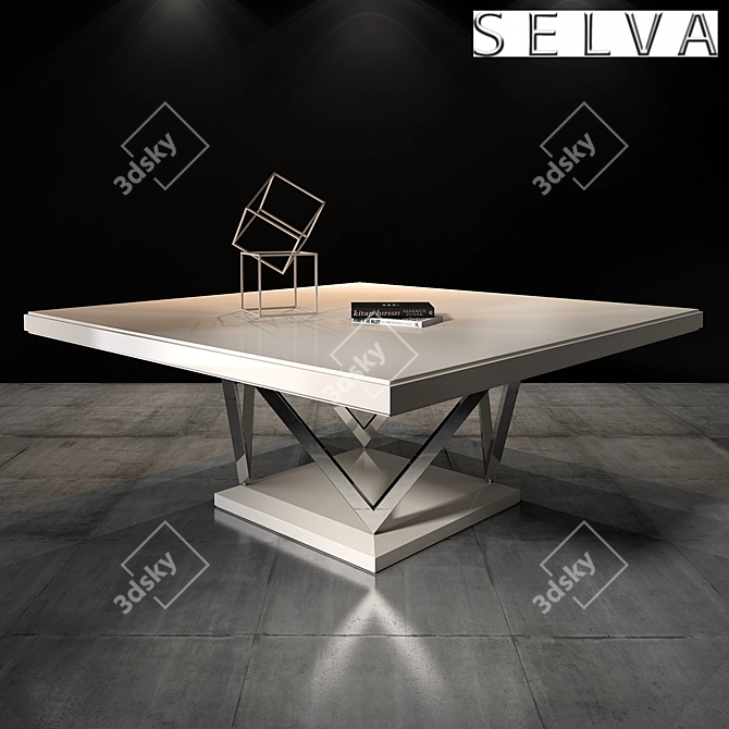 Luxury Selva Waldorf Dining Table 3D model image 1