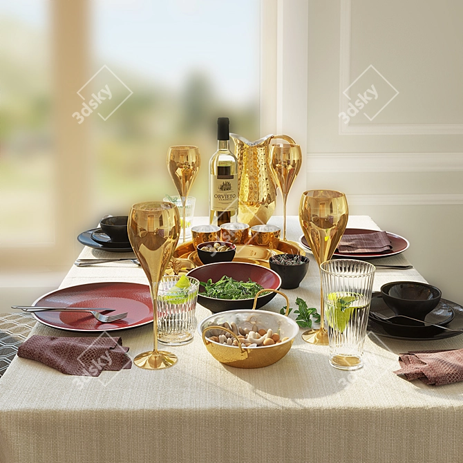 Fusion Kainoosh: Exquisite Tableware Range 3D model image 3