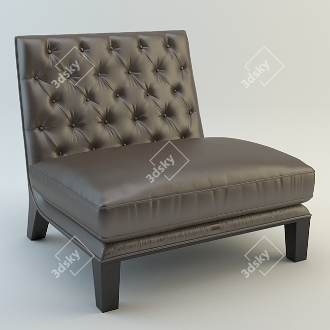 Luxury Club Chair: Kesterport Elegance 3D model image 1