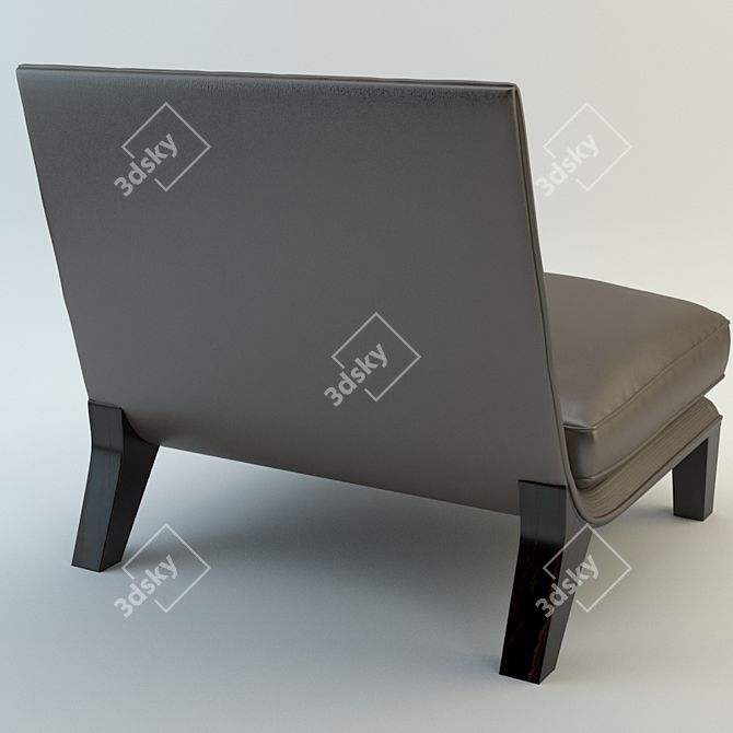 Luxury Club Chair: Kesterport Elegance 3D model image 2