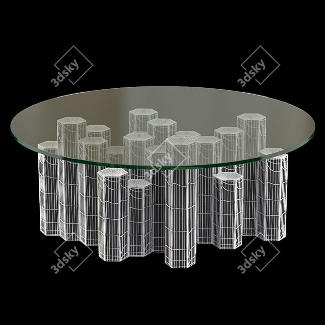 Elegant Porta Romana Coffee Table 3D model image 3