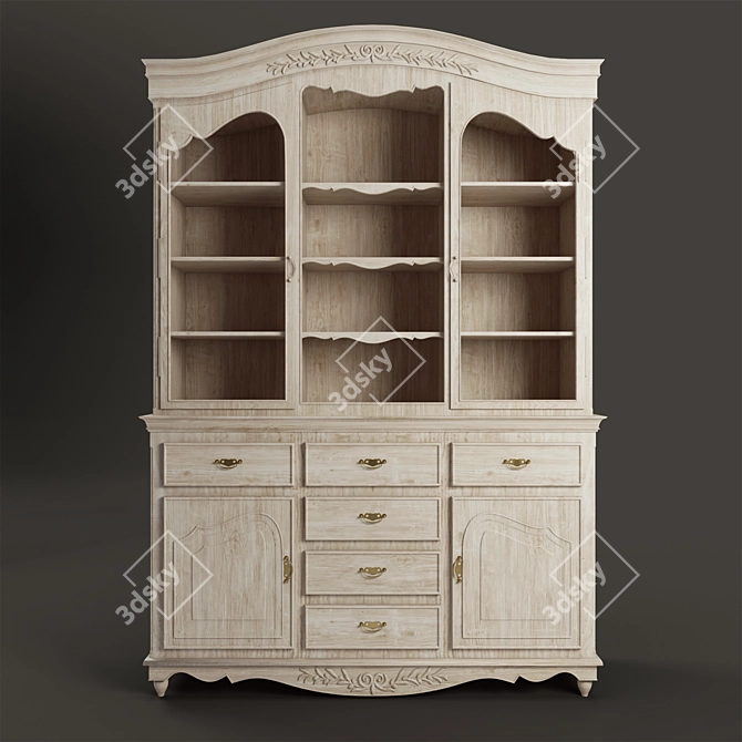 Rustic Romance Sideboard: Vintage Elegance 3D model image 1