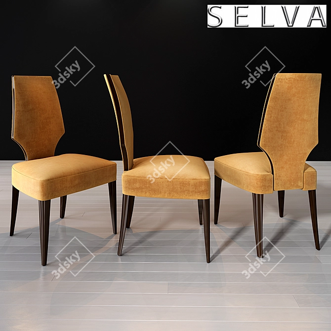Elegant Selva Vendome Chair 3D model image 1