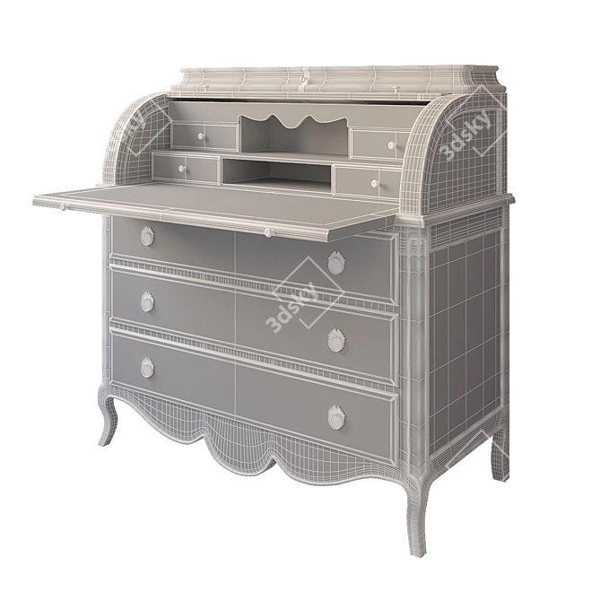 AM Classic Pompadour - Timeless Elegance for Your Office 3D model image 3