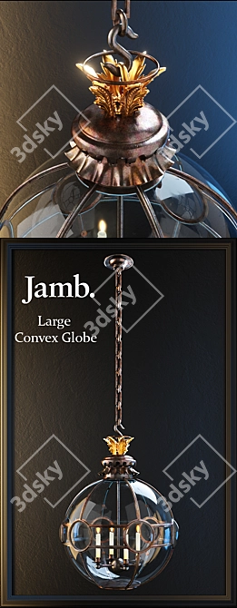 Luxury Convex Globe Lantern by Jamb 3D model image 1