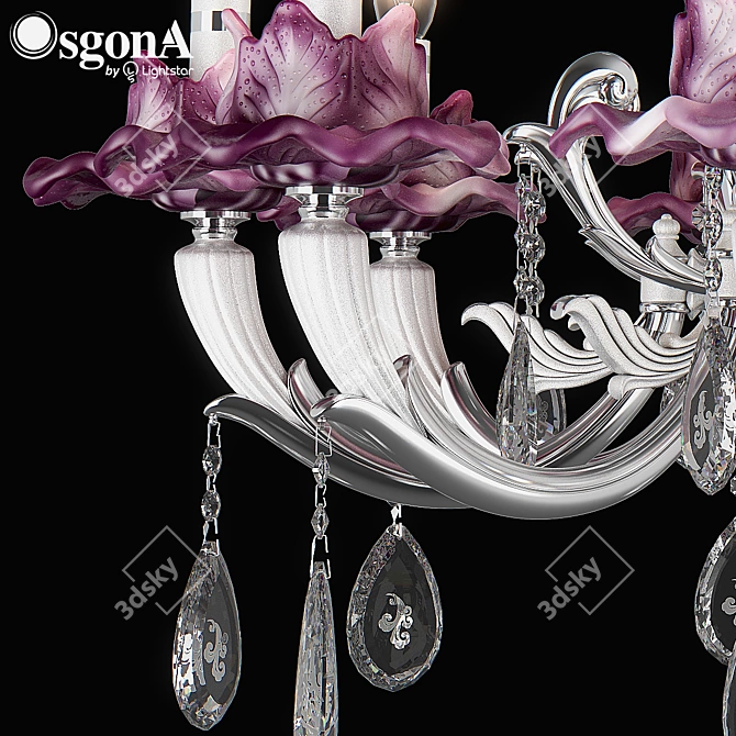 Anemone Osgona: Elegant Crystal Chandelier 3D model image 2
