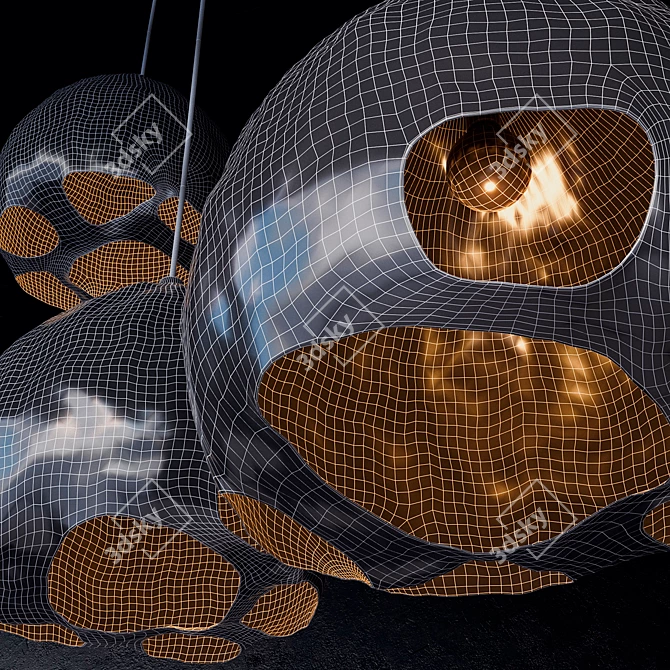 Copper Chandelier: SEED 3D model image 2