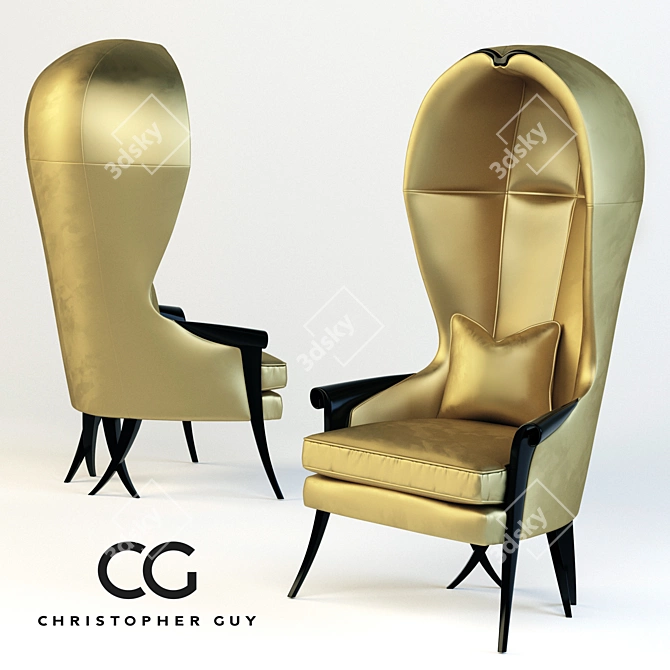 Cobra-inspired Christopher Guy Morgins Chair 3D model image 1