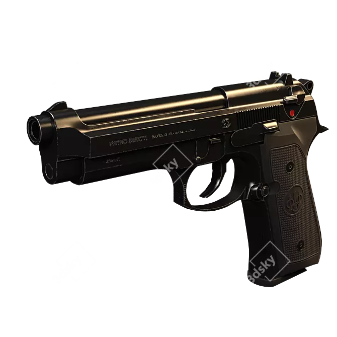 High-Performance Beretta M9 Pistol 3D model image 1