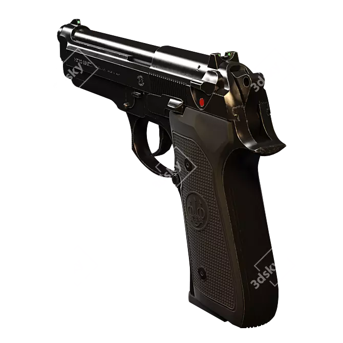 High-Performance Beretta M9 Pistol 3D model image 2