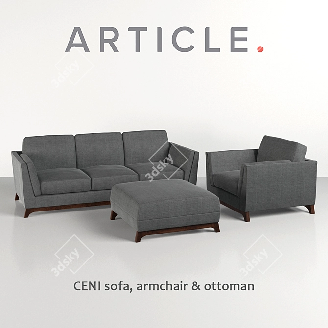 Modern Ceni Sofa Set 3D model image 1
