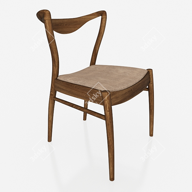 Revival Oak Chair: Craftsmanship Redefined 3D model image 1