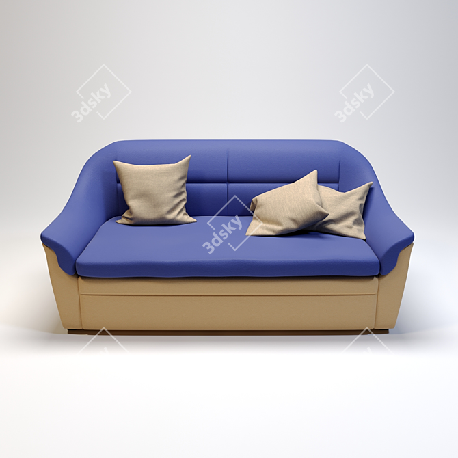 Title: Corona Galant-2 Sofa: Modern Comfort, Stylish Design 3D model image 1