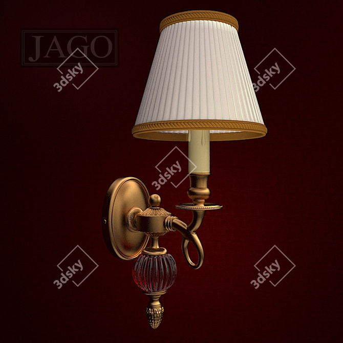 JAGO I Nobili NCL 079/A Crystal Wall Lamp 3D model image 1