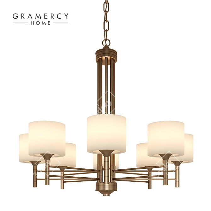 Elegant Zoey Chandelier - Illuminate Every Space 3D model image 1