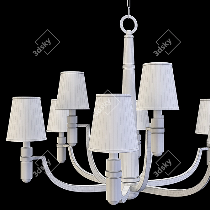 Hudson Valley Dayton Chandelier - Elegant Lighting Fixture with Multiple Size Options 3D model image 7