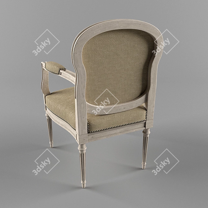 Robert Arm Chair: Stylish and Sturdy Armchair 3D model image 2