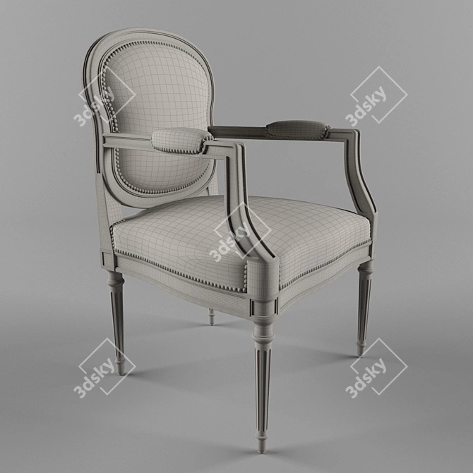 Robert Arm Chair: Stylish and Sturdy Armchair 3D model image 3