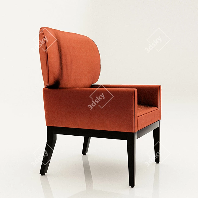 Kasba Wing Chair: Perfect Blend of Style and Comfort! 3D model image 2