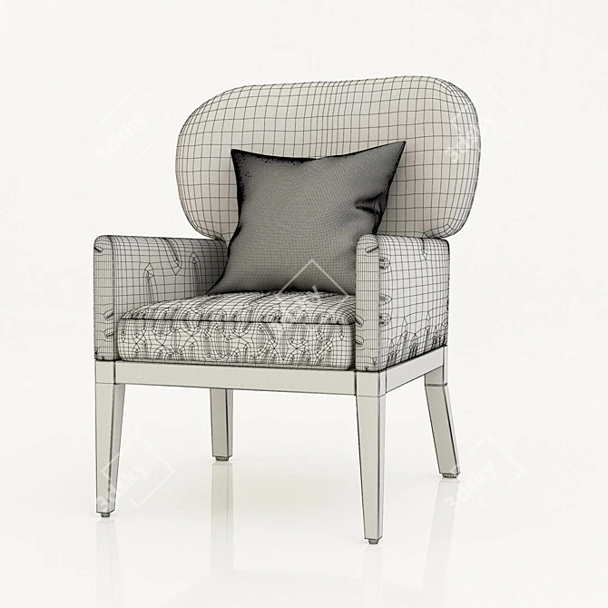 Kasba Wing Chair: Perfect Blend of Style and Comfort! 3D model image 3