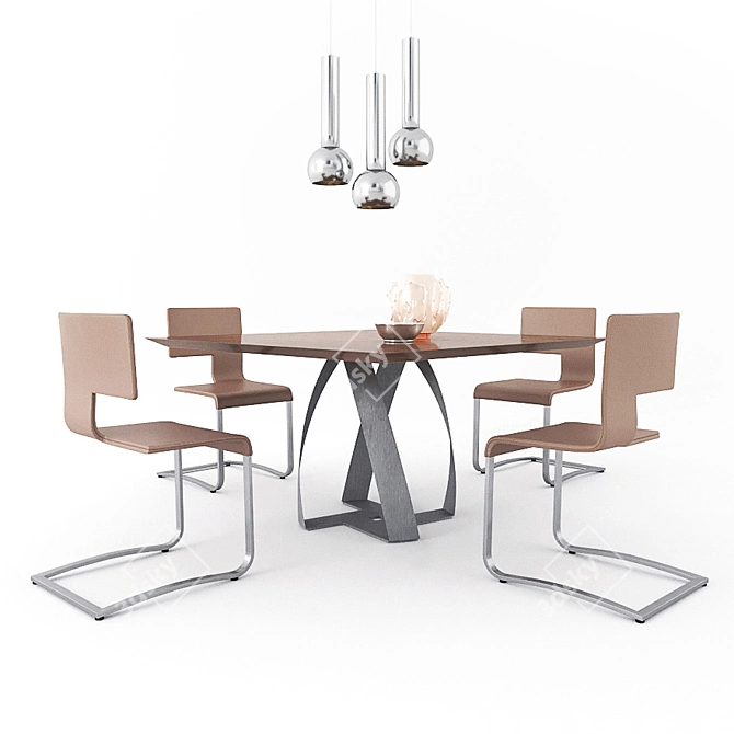 Contemporary Dining Tables Collection 3D model image 2