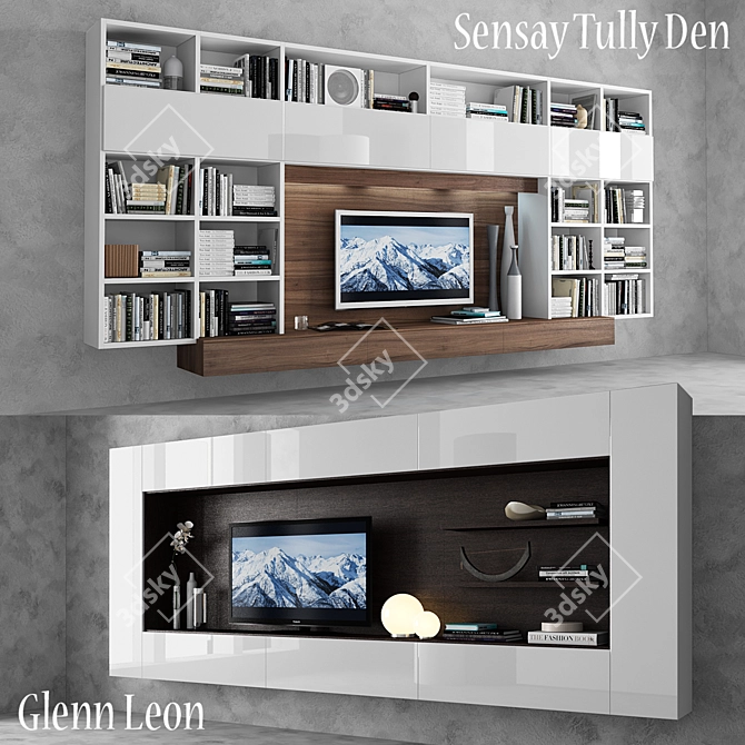 Jesse Open Wall Units 3D model image 1