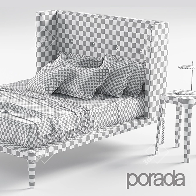 Stunning Porada Ziggy Bed: Sleek Design, Superior Quality 3D model image 3