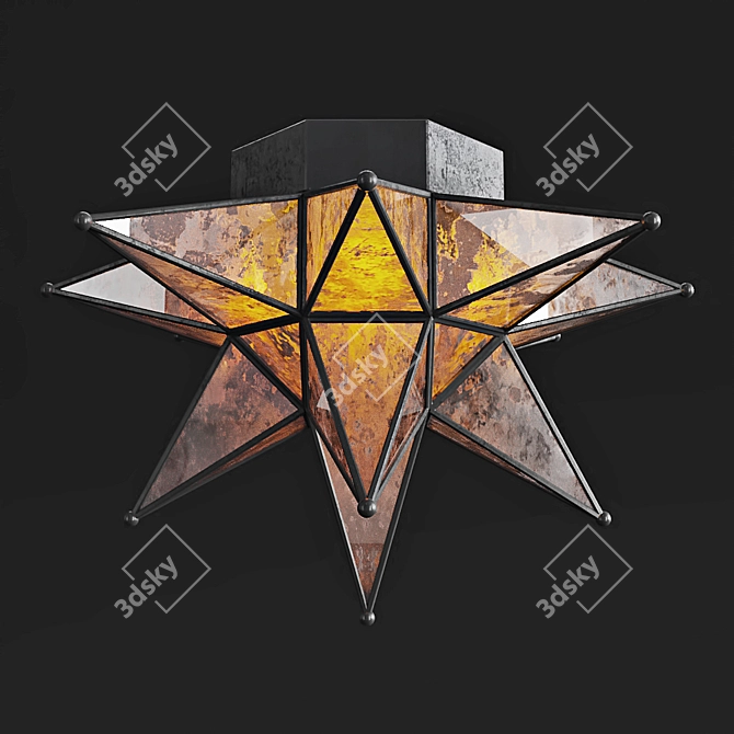 Glimmering Mercury Glass Star 3D model image 2
