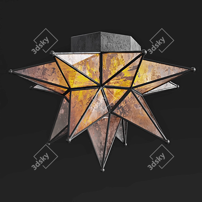 Glimmering Mercury Glass Star 3D model image 3