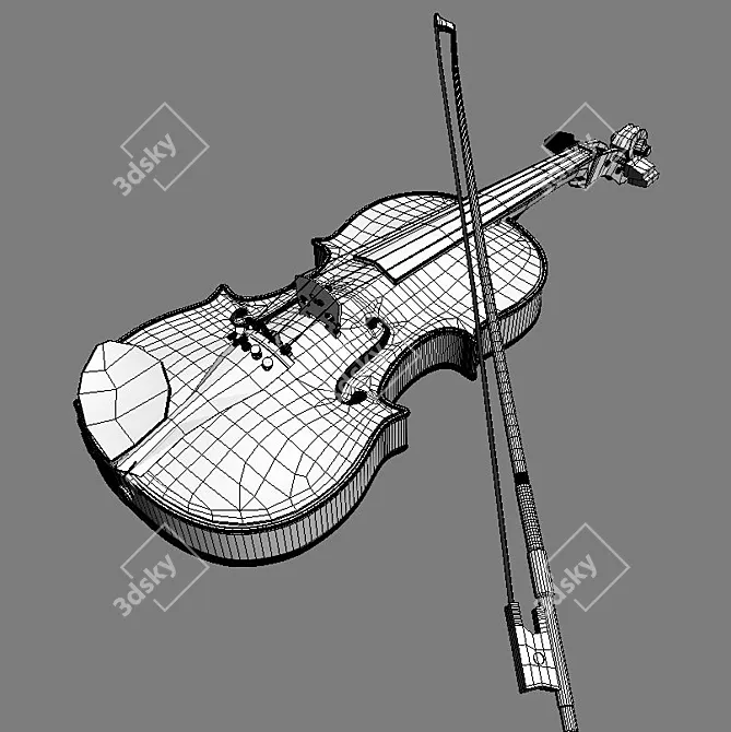 Ethereal Violin Masterpiece 3D model image 3