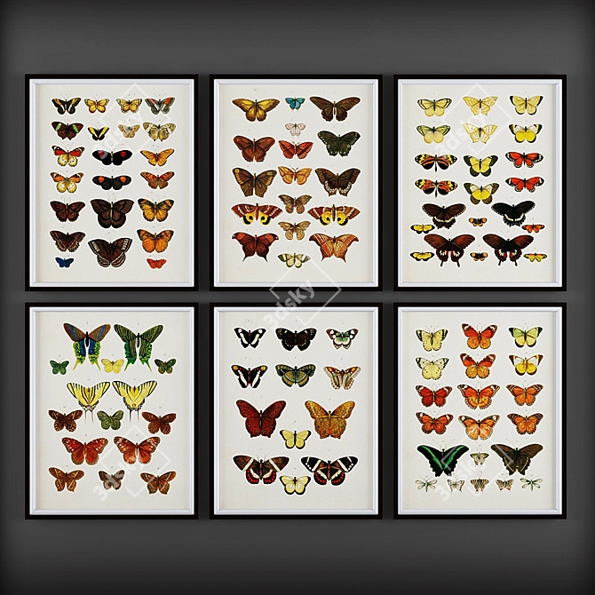 Butterfly Bliss: Collection of Exquisite Art 3D model image 2