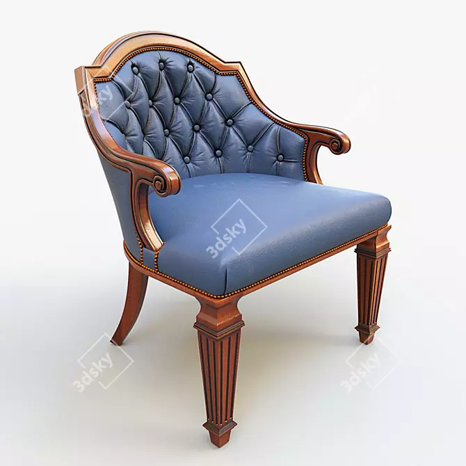 Elegant Evolution Armchair 3D model image 1