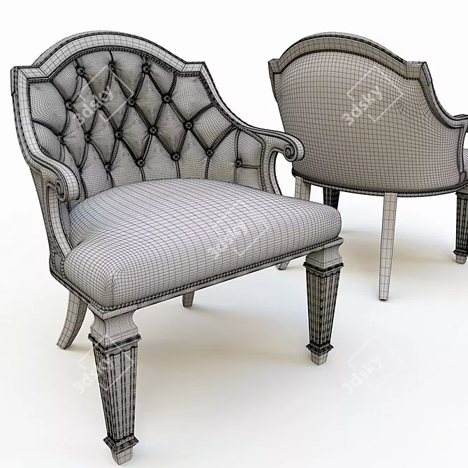 Elegant Evolution Armchair 3D model image 2