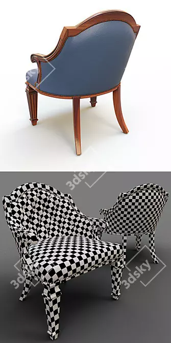 Elegant Evolution Armchair 3D model image 3