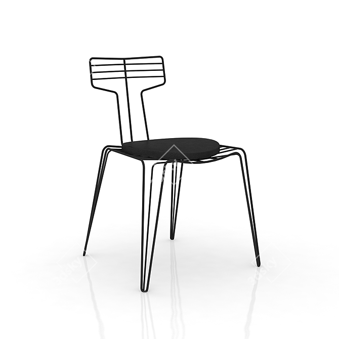 Sleek Wire Chair: Tom Dixon 3D model image 1