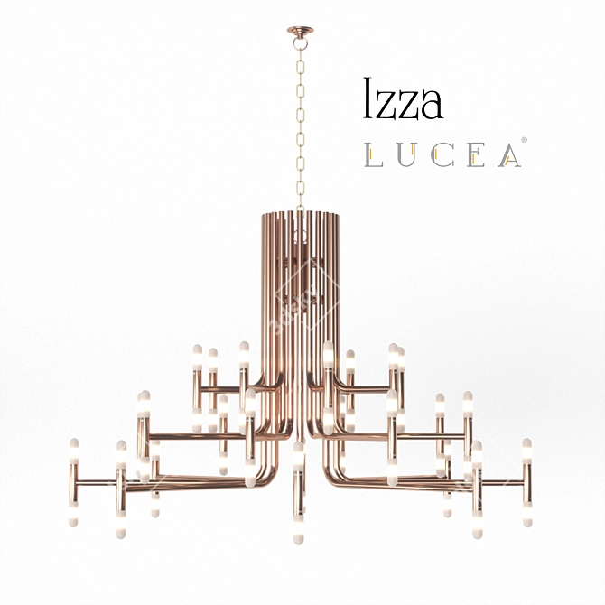 LUCEA IZZA 02 Bronze Ceiling Lamp 3D model image 1