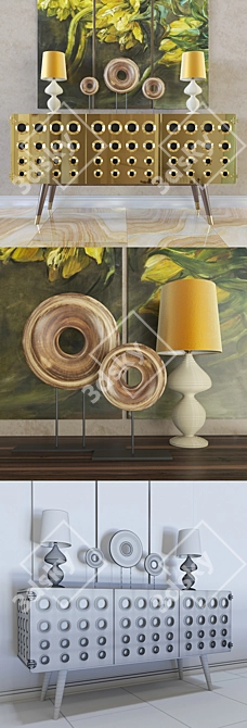 Monocles Sideboard: Stylish and Essential 3D model image 2