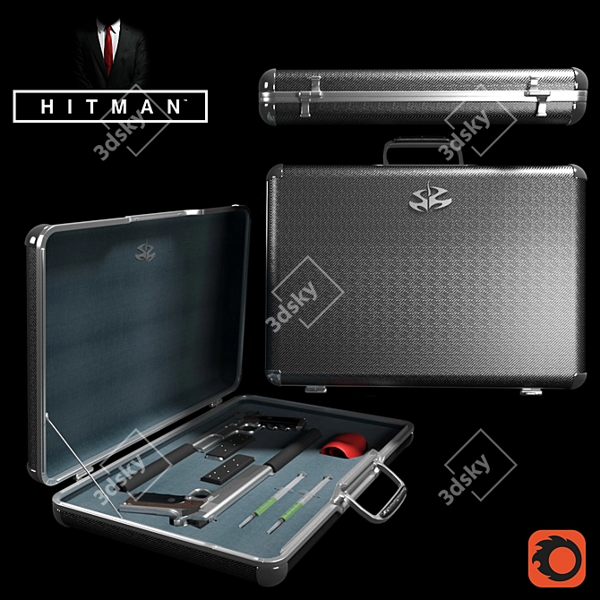 Game-inspired Diplomat of Hitman 3D model image 1