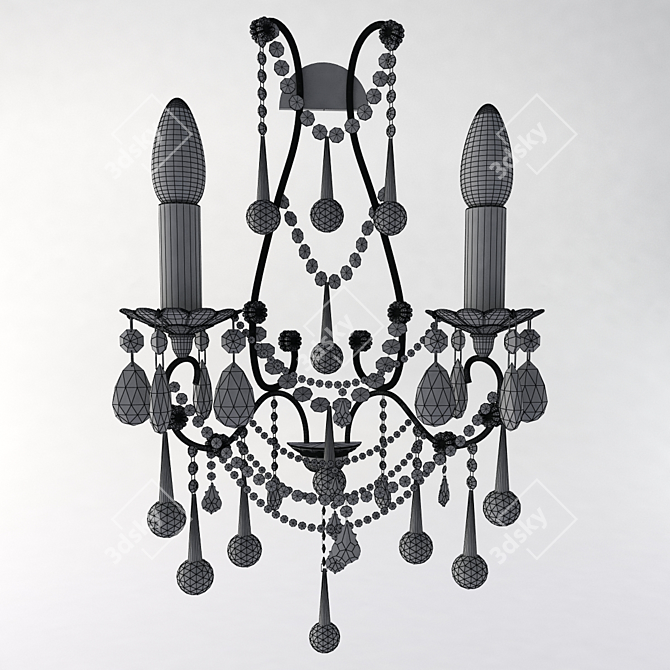 Elegant Contessa Sconce by Donolux 3D model image 2