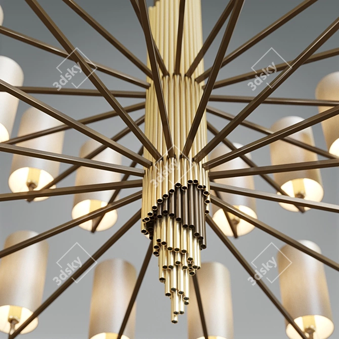 Officina Luce "SHINE" Chandelier 3D model image 3