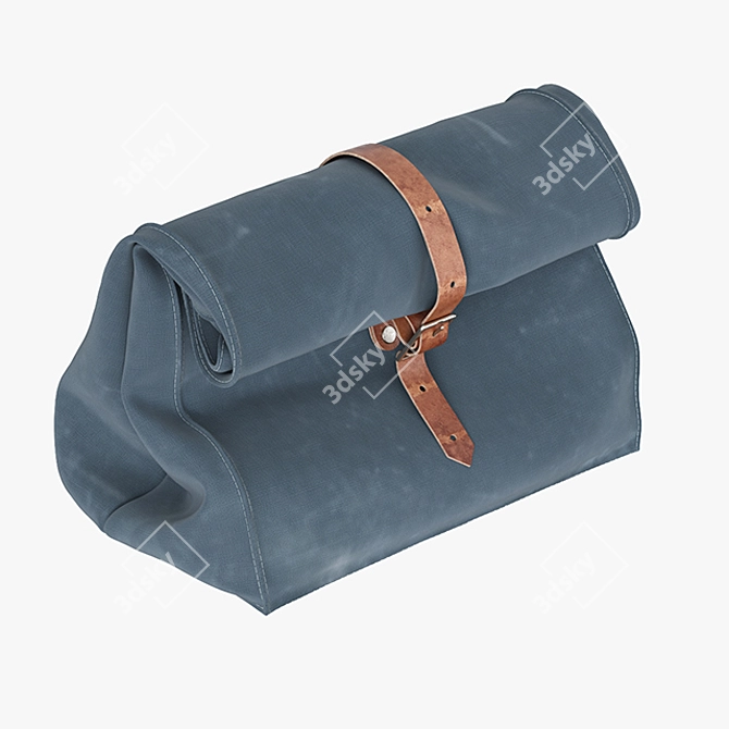 Sleek Charcoal Lunch Bag: Durable & Stylish 3D model image 1