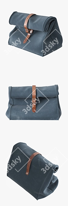 Sleek Charcoal Lunch Bag: Durable & Stylish 3D model image 2