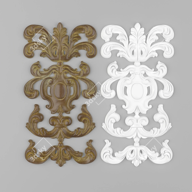 Elegant Carved Overlay 3D model image 1